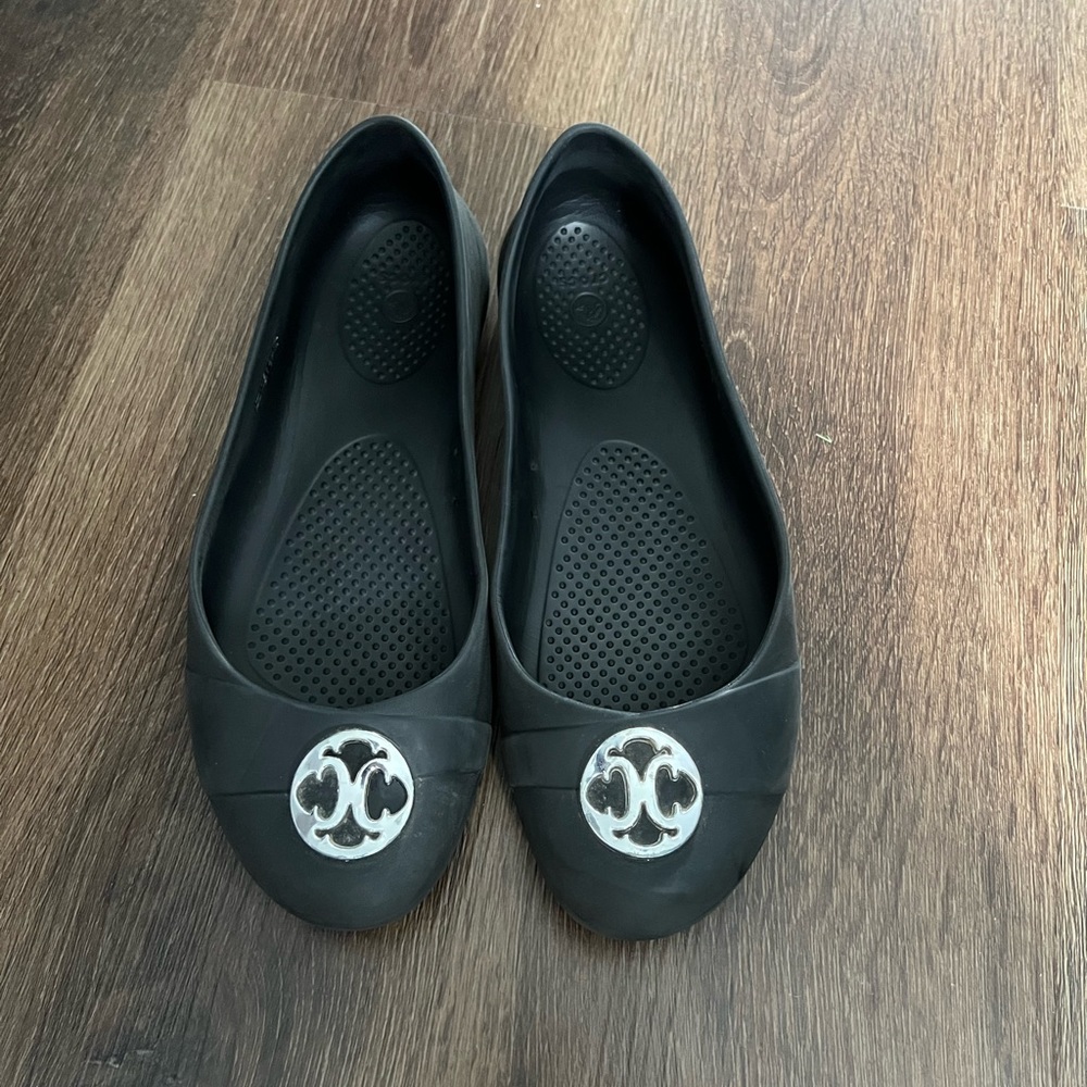 Crocs Gianna Disc Women's Ballet Flats Shoes Black Size 8